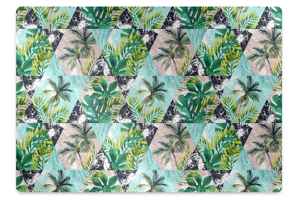 Covoras pentru protectie pardosea Motivul palmierii