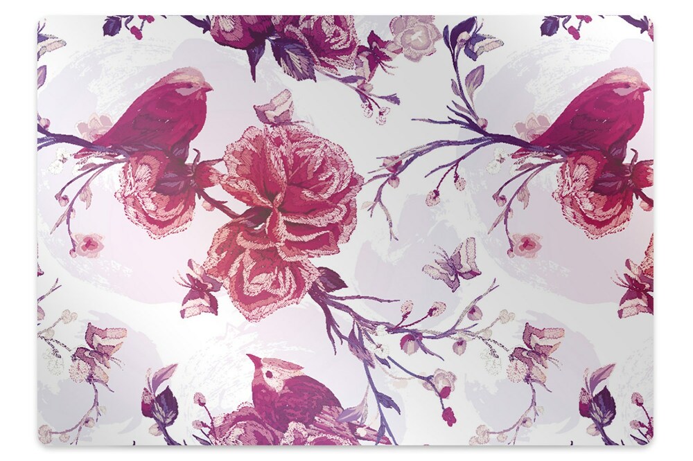 Protectie podea scaun birou Motiv pasăre violet