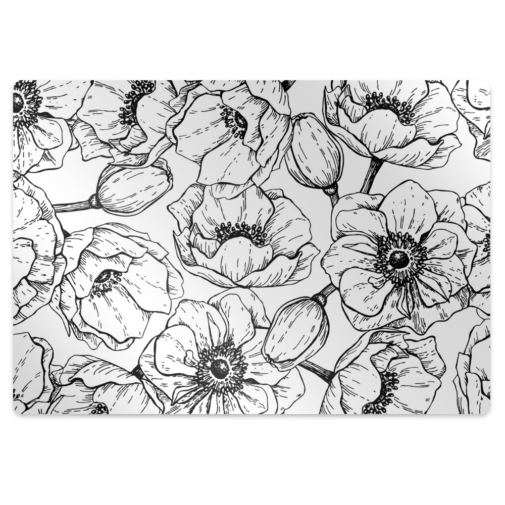 Protectie podea scaun birou Model floral