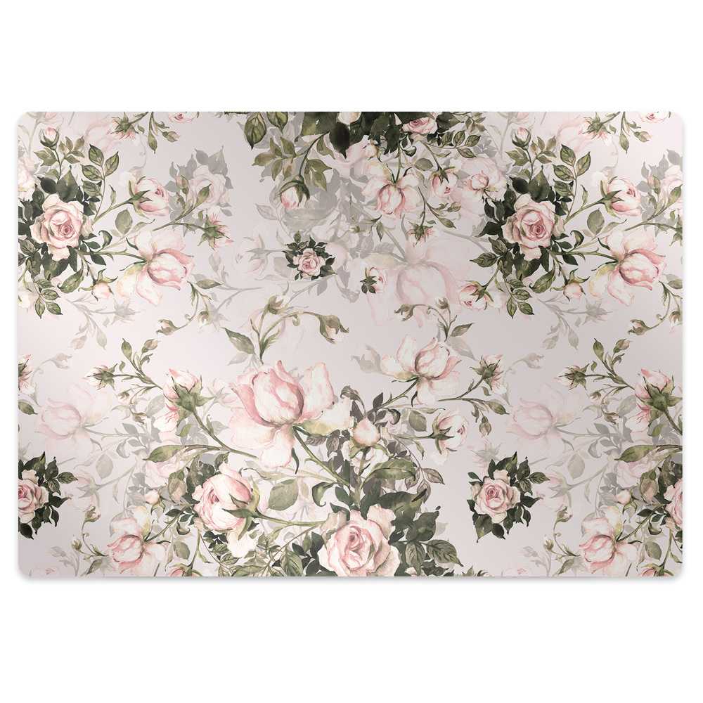 Covoras pentru protectie podea Flori colorate