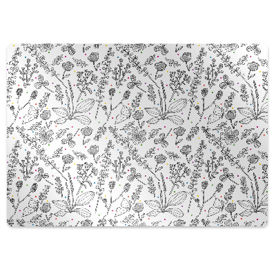 Protectie podea scaun birou Flori și puncte