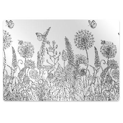 Protectie podea scaun birou Flori schițate