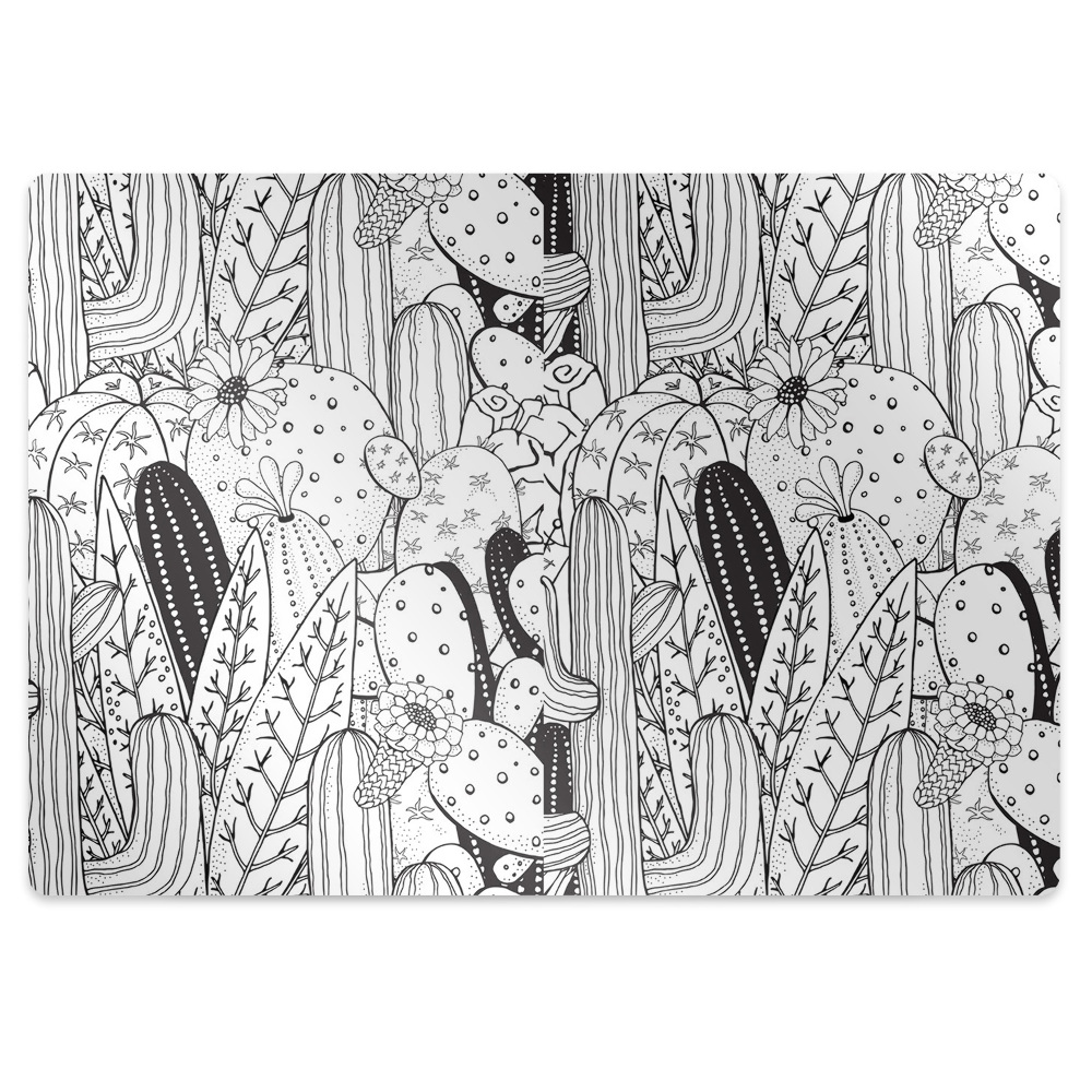 Covoras pentru protectie podea Cactusi comici