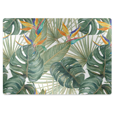 Covoras pentru protectie podea Frunze pictate