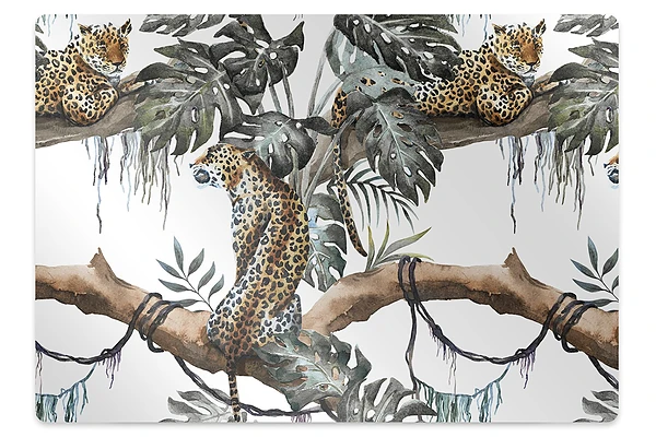 Protectie podea birou Leoparzi în pădure