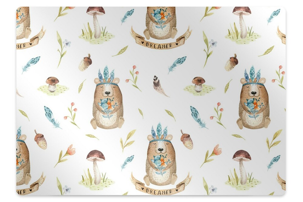 Protectie podea scaun Ursuleț de pluș pentru copii