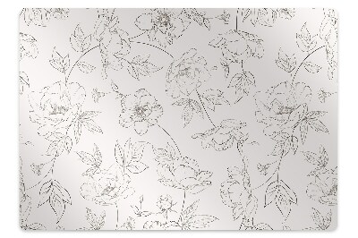 Covoras pentru protectie pardosea Flori schițate