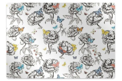 Covoras protectie pardoseala Fluturi colorați