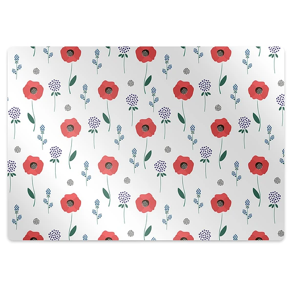 Protectie podea birou Un motiv plin de maci