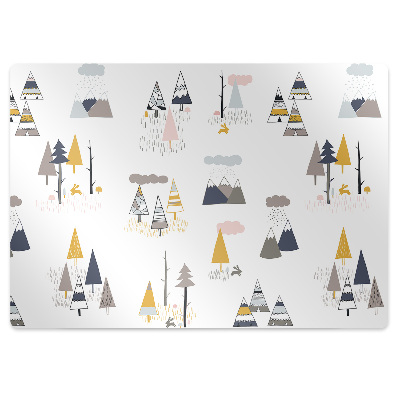 Protectie podea scaun birou pădure scandinavă