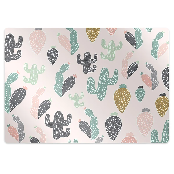 Covoras pentru protectie podea Cactusi colorati