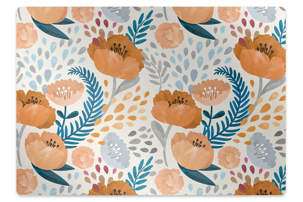 Covoras pentru protectie podea Flori violete