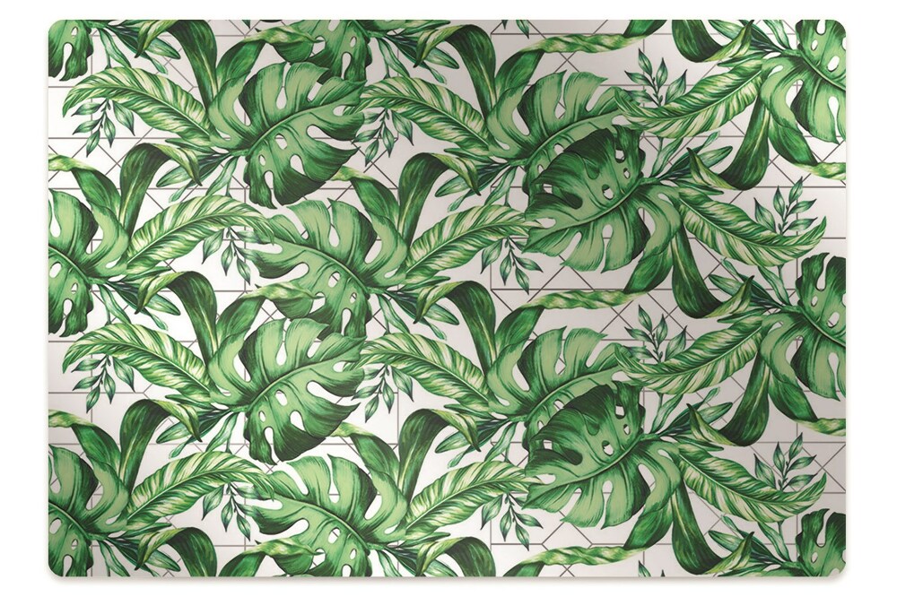 Covoras pentru protectie pardosea Frunze geometrice