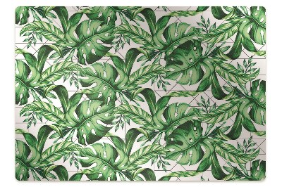 Covoras pentru protectie pardosea Frunze geometrice