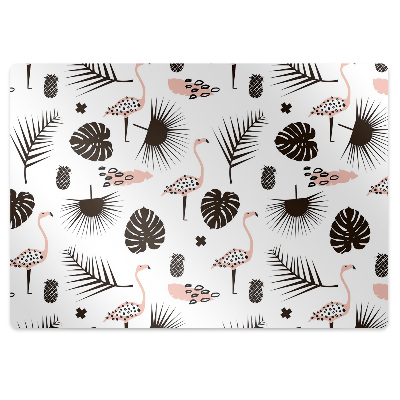 Covoras pentru protectie pardosea Frunze și păsări frumoase