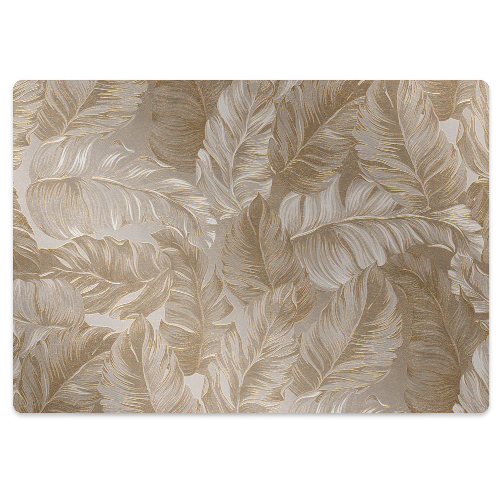 Covoras pentru protectie podea frunze aurii