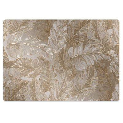 Covoras pentru protectie podea frunze aurii