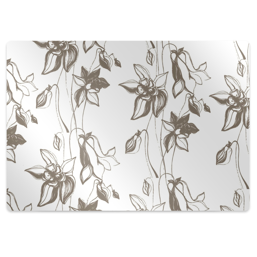 Covoras pentru protectie pardosea Flori desenate