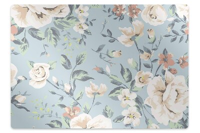 Covoras pentru protectie podea Flori în stil retro