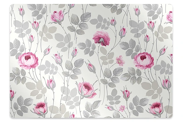Covoras pentru protectie pardosea Flori de trandafir pastel