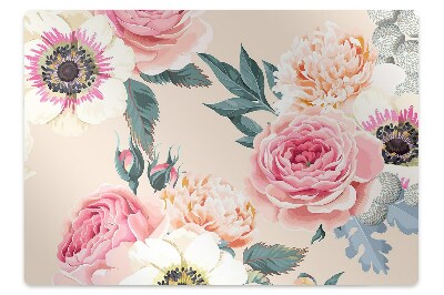Protectie podea scaun Flori pastelate