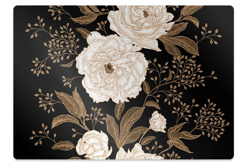 Covoras pentru protectie podea Flori de trandafir în stil retro