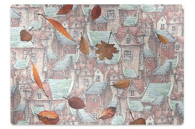 Covoras pentru protectie podea Vedere asupra orașului toamna