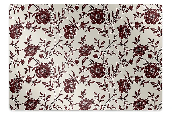Covoras pentru protectie pardosea Flori de Burgundy