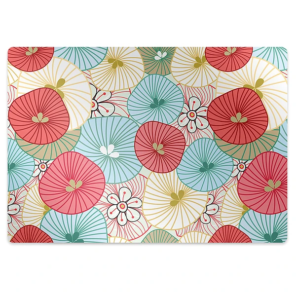 Protectie podea scaun birou Motiv floral