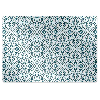 Covoras protectie pardoseala Ornament alb-negru