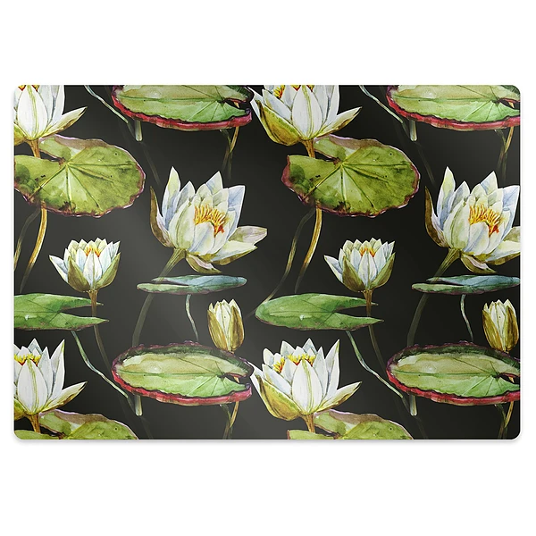 Protectie podea birou flori de lotus