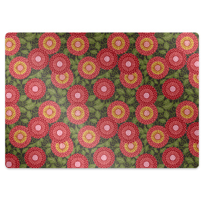 Protectie podea scaun birou Flori geometrice