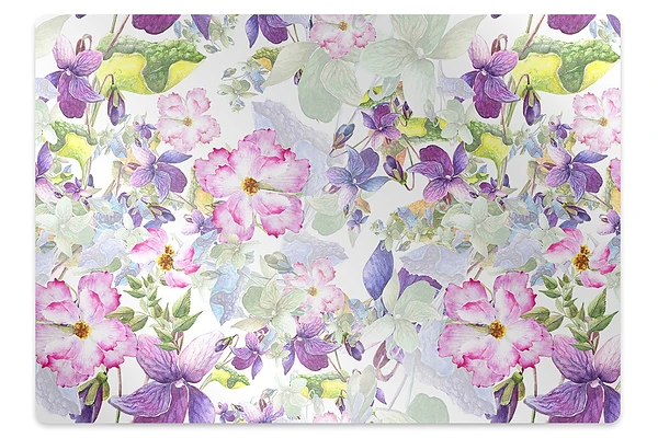Covoras pentru protectie podea Flori violete
