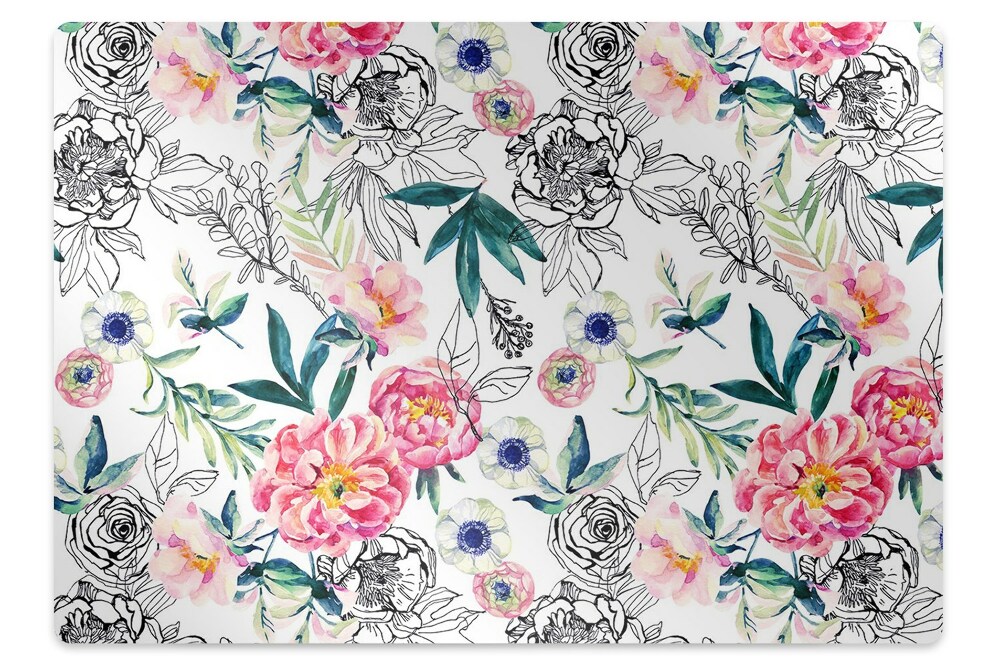 Covoras pentru protectie podea Plante cu flori