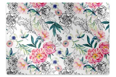 Covoras pentru protectie podea Plante cu flori