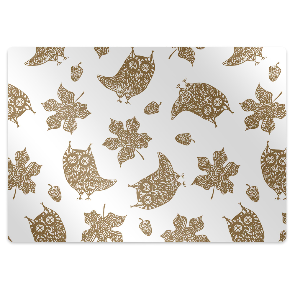 Covoras pentru protectie pardosea Frunze și bufnițe