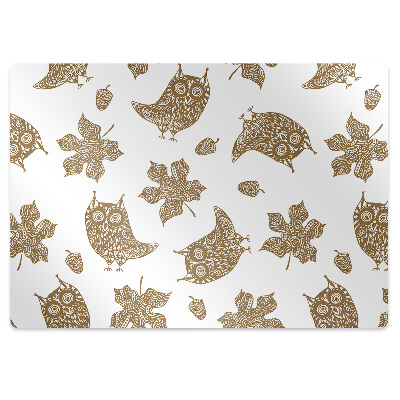 Covoras pentru protectie pardosea Frunze și bufnițe