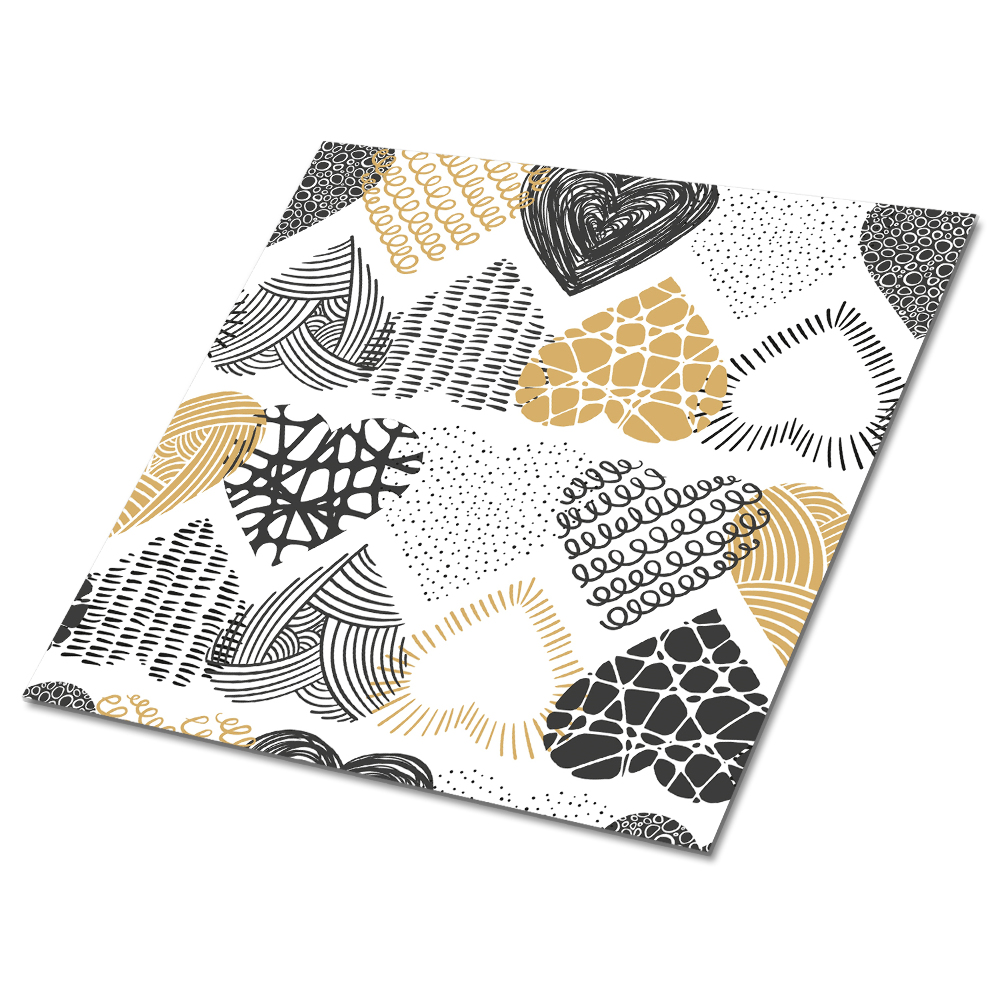 Plăci de vinil autoadezive Inimi lucrate manual