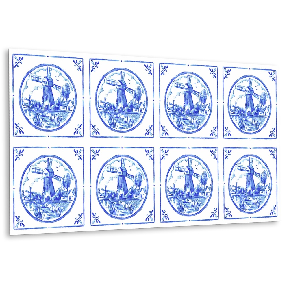 Panou decorativ perete Motivul morii de vânt Azulejos