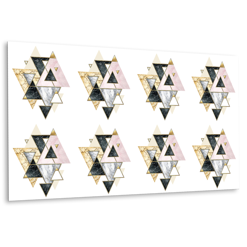 Panou decorativ perete cu triunghiuri geometrice