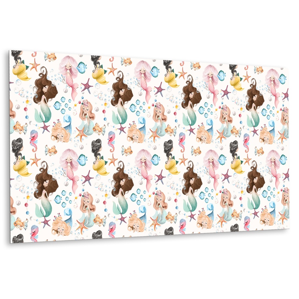 Panou de perete bucatarie cu motiv de sirenă pentru copii