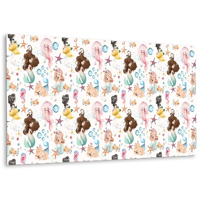 Panou de perete bucatarie cu motiv de sirenă pentru copii