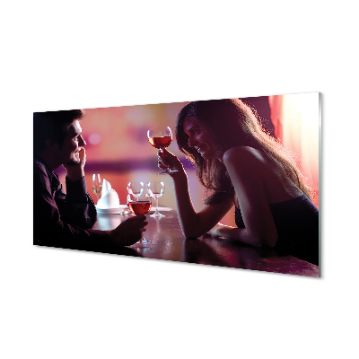 Tablou pe sticlă Câteva Pahare De Băut La Masă