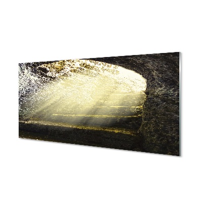 Tablou din sticlă Scări În Razele Soarelui