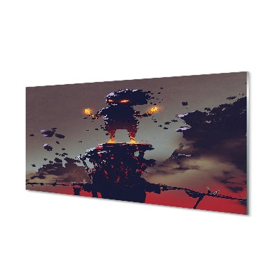 Tablou sticlă Figura Pietre De Foc De Fum