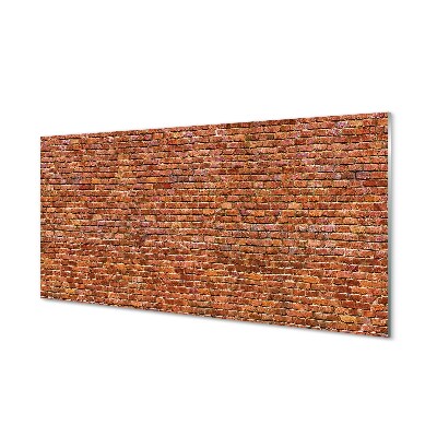 Tablou pe sticlă Un Zid De Cărămizi Roșii