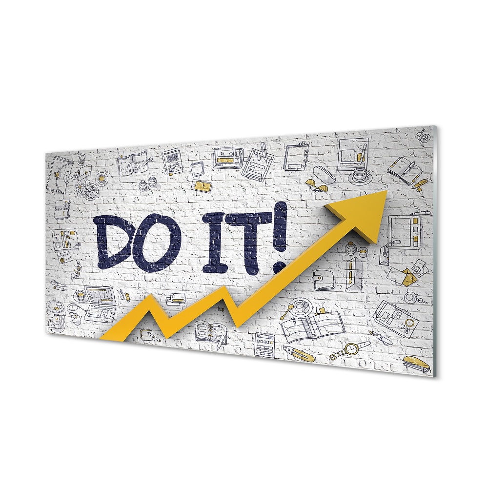 Tablou pe sticlă Fă-O Inscripție