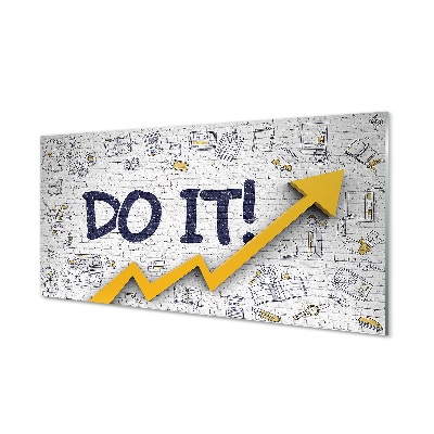 Tablou pe sticlă Fă-O Inscripție