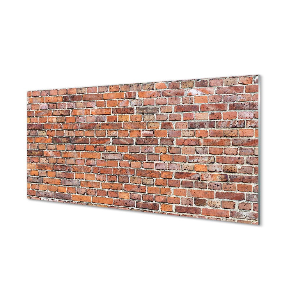 Tablou de sticlă Perete De Cărămidă Roșie