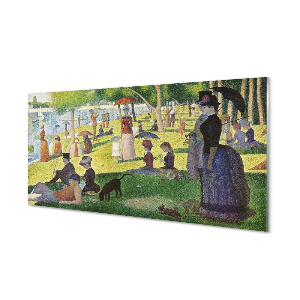 Tablou sticlă Georges Seurat - Duminica Dupa-Amiaza Pe Insula Grande Jatte